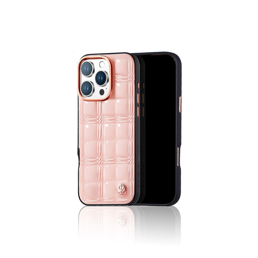 Pynana iPhone 16 Pro Askı Aparatlı Metal Grid Kılıf Pynana iPhone 16 Pro Askı Aparatlı Metal Grid Kılıf